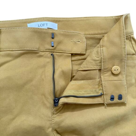 Ann Taylor LOFT Marisa Trouser Pants Butter Yellow Size 4 Tailored Career Work - Picture 9 of 11